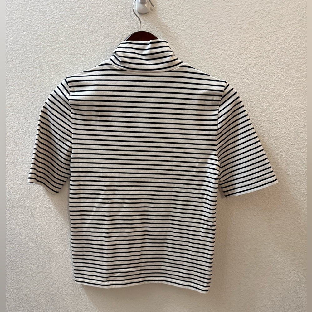 NWT J.Crew Stretch cotton-blend T-shirt in stripe size Small - Picture 5 of 6